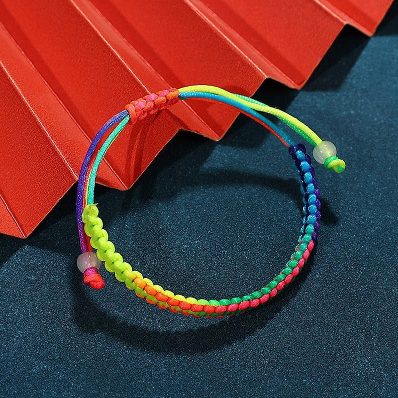 Dragon Boat Festival Colorful Rope Small Red Hand-woven Tiger Head Bracelet