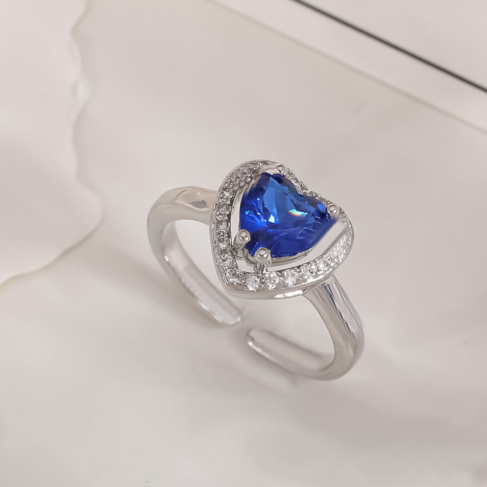 Women's Open-end Zircon Fashionable Classy Simple Cold Feeling Goddess Rings