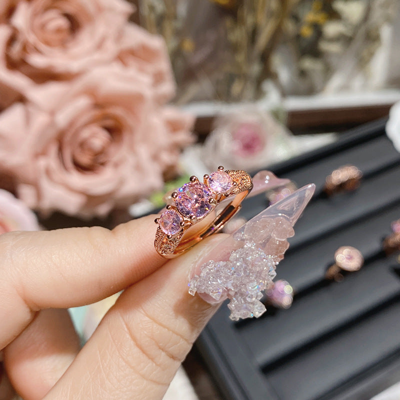Camellia French Entry Lux Meteor Row Diamond Female Rings