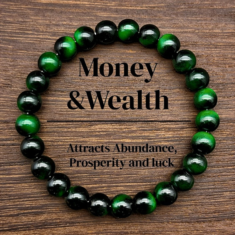 Xi Yellow Tiger Eyes Red Eye Green Bracelet
