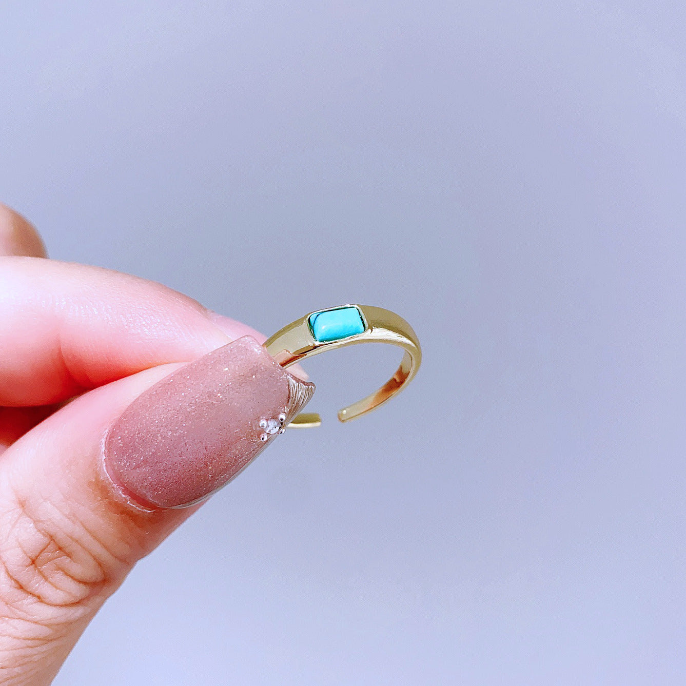 Light Luxury Minority Design Colorful Gemstone Rings
