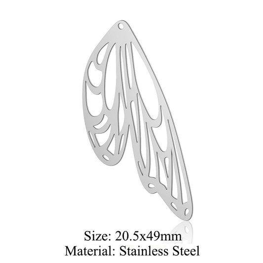 Butterfly Titanium Steel Moth Ornament Accessories Pendants