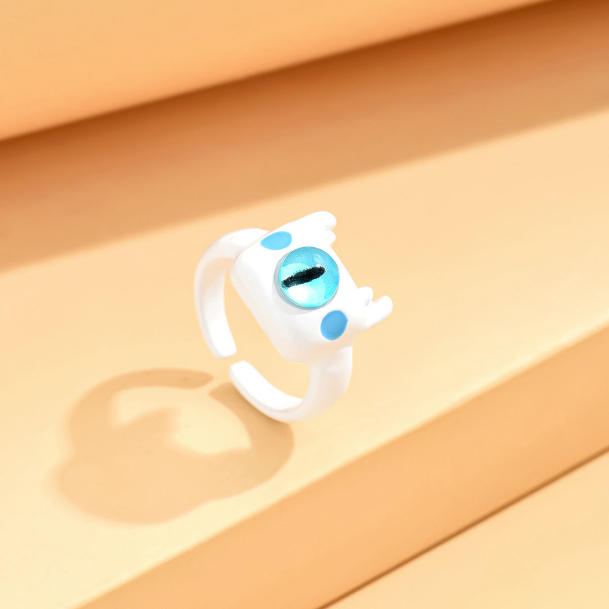 Monster Black Cat Female Dopamine Big Eyes Couple Little Finger Ring