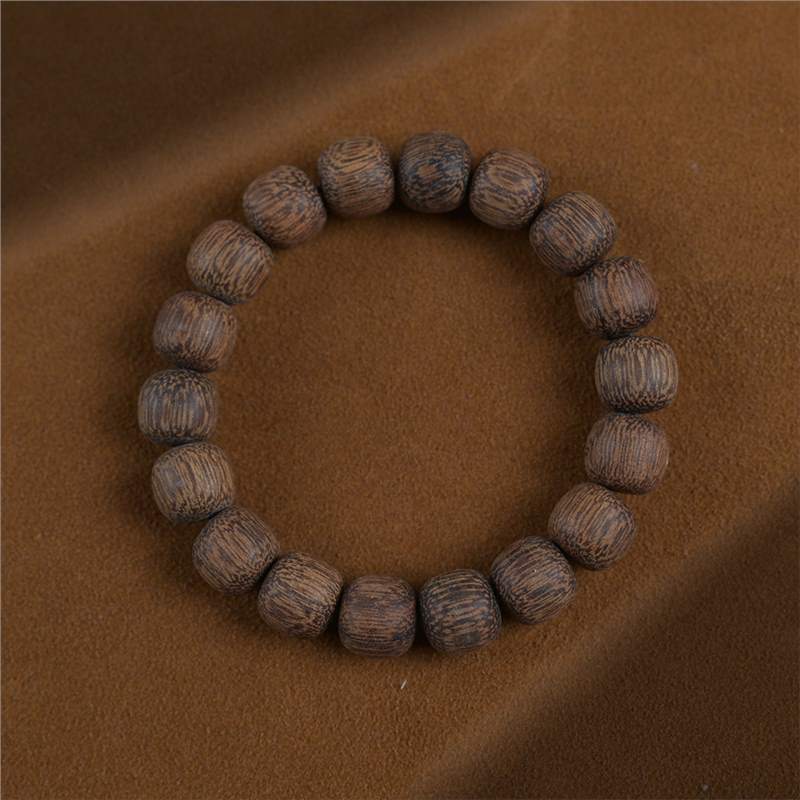 Natural Eaglewood White Round Beads Buddha Bracelet
