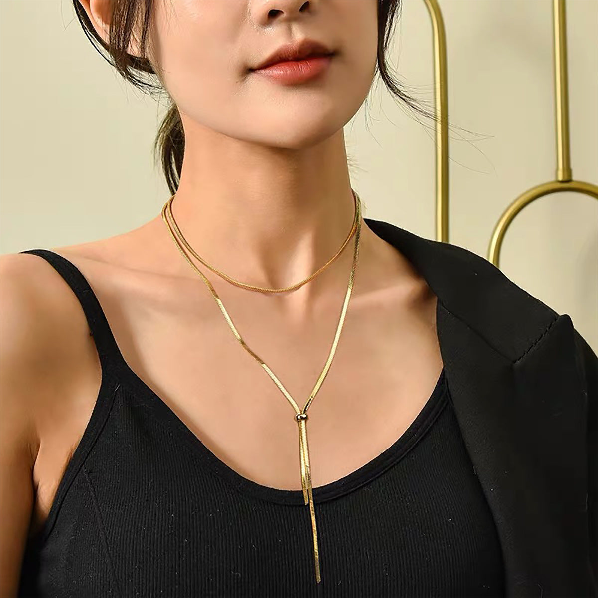 Women's Super Long Pull For Design High-grade Simple Necklaces