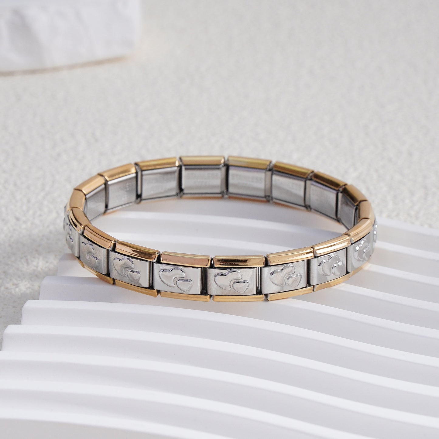 Innovative Classic Module Gold-plated Pattern Stainless Bracelets