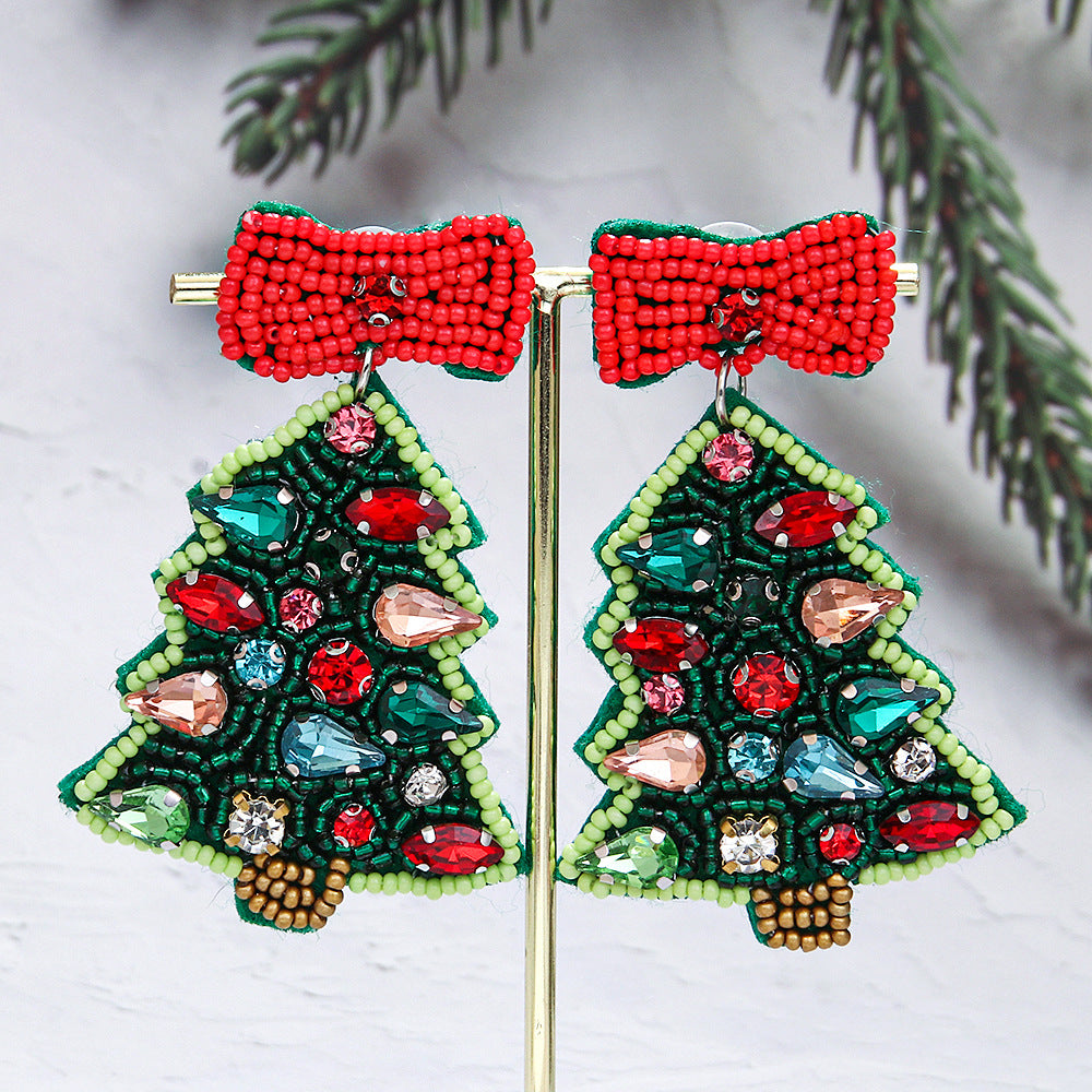 Bead Exaggerated Personalized Handmade Beaded Ethnic Earrings
