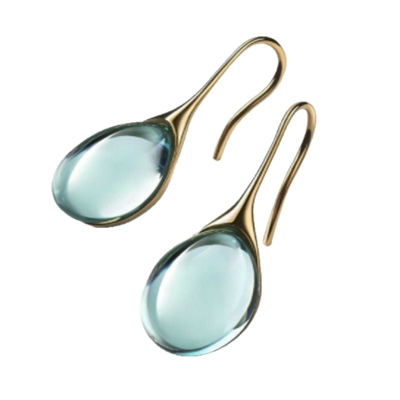 Drop-shaped Geometric Ear Hook Fashion Commuter Rings