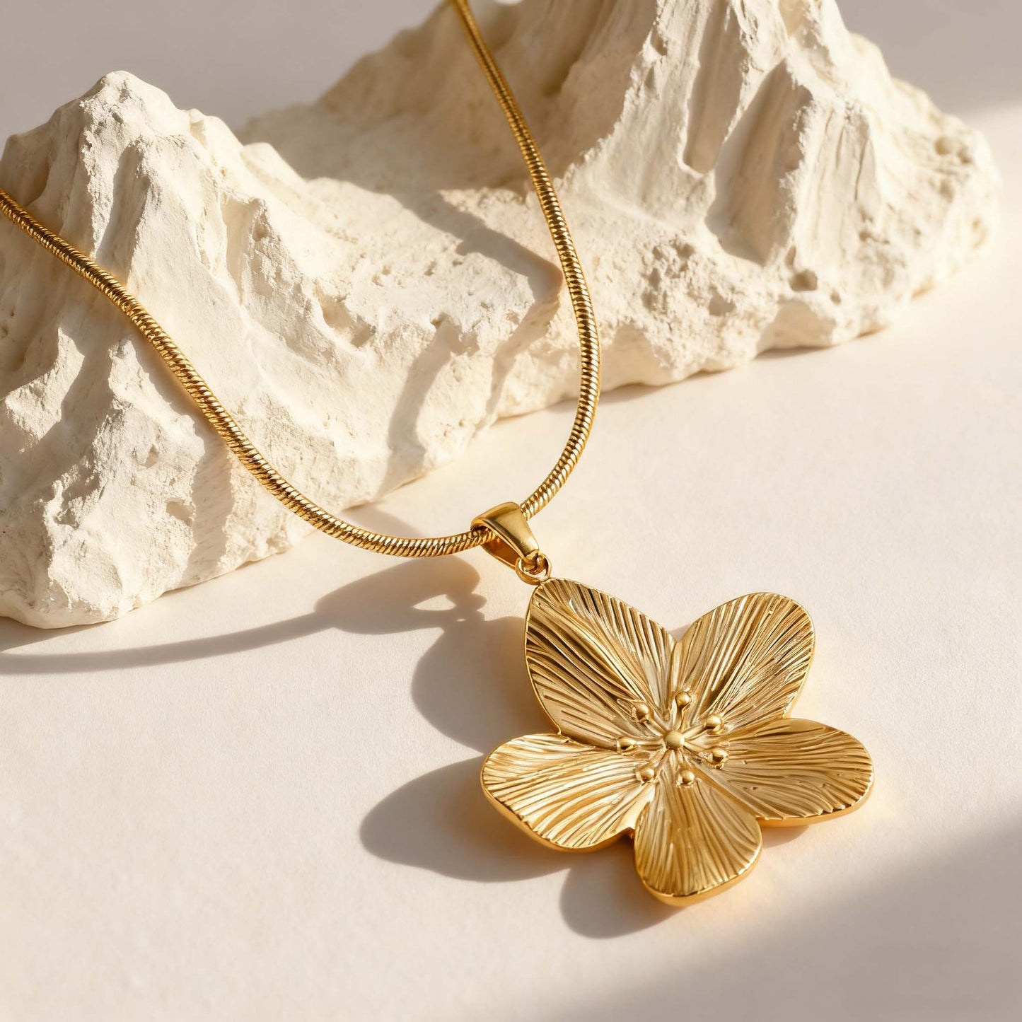 Women's Flower Summer Stainless Steel Long High-grade Fairy Clavicle Necklace