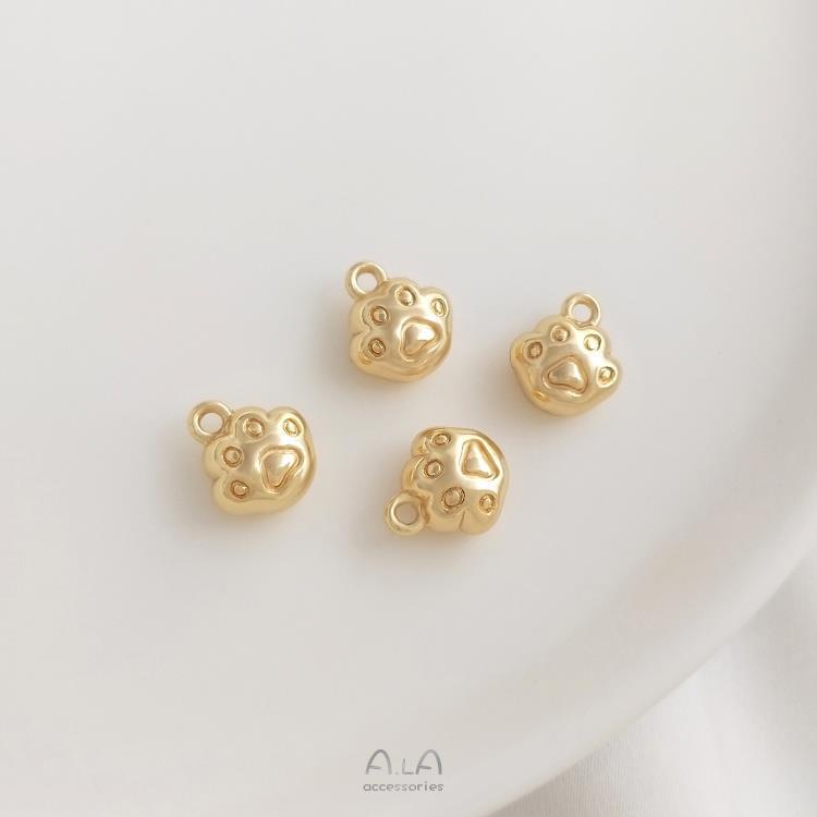 Real Gold Cat Palm Lucky Deer Spaceman Pendants