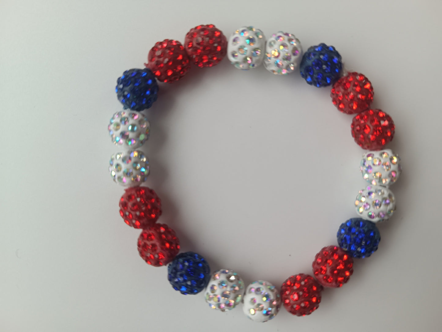 Polymer Clay Rhinestone Ball Filament Hip Bracelet