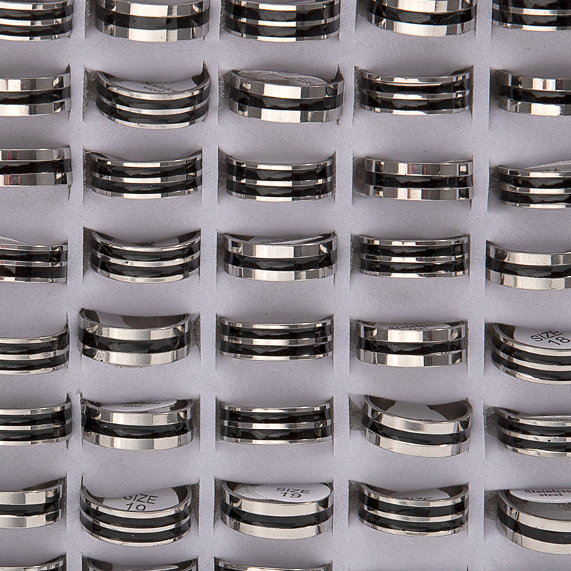 Men's & Women's Stainless Steel Drip Mixed Trendy Titanium Ring