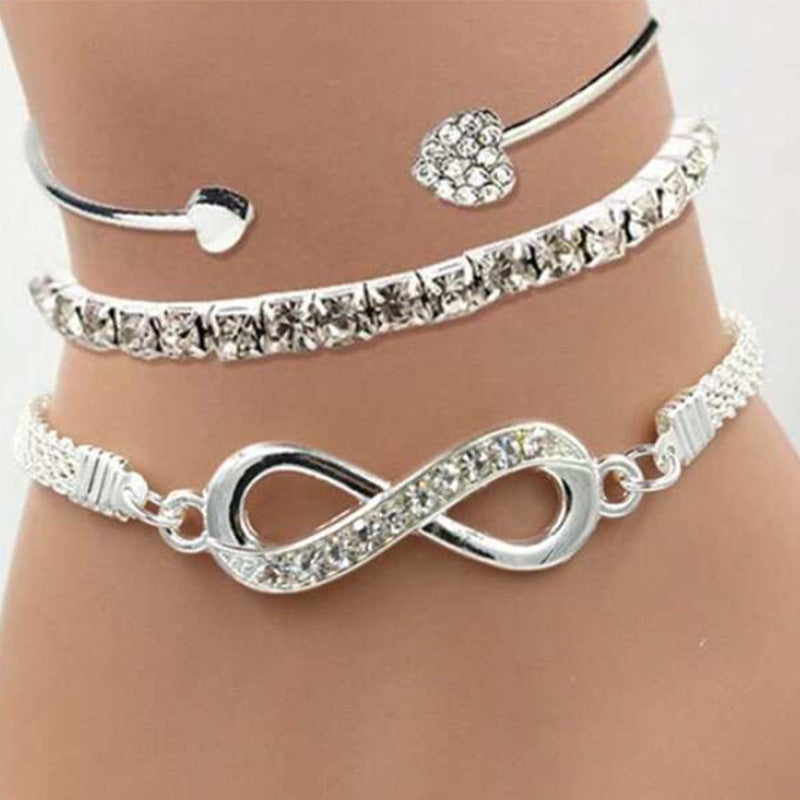 Women's Loving Heart With Opening Design Creative Simple Bracelets