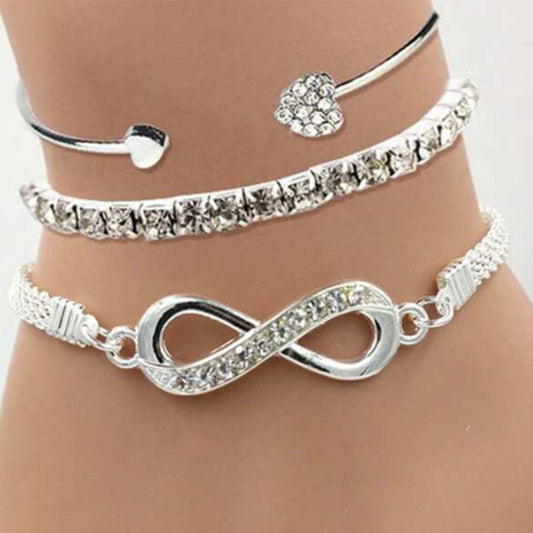 Women's Loving Heart With Opening Design Creative Simple Bracelets