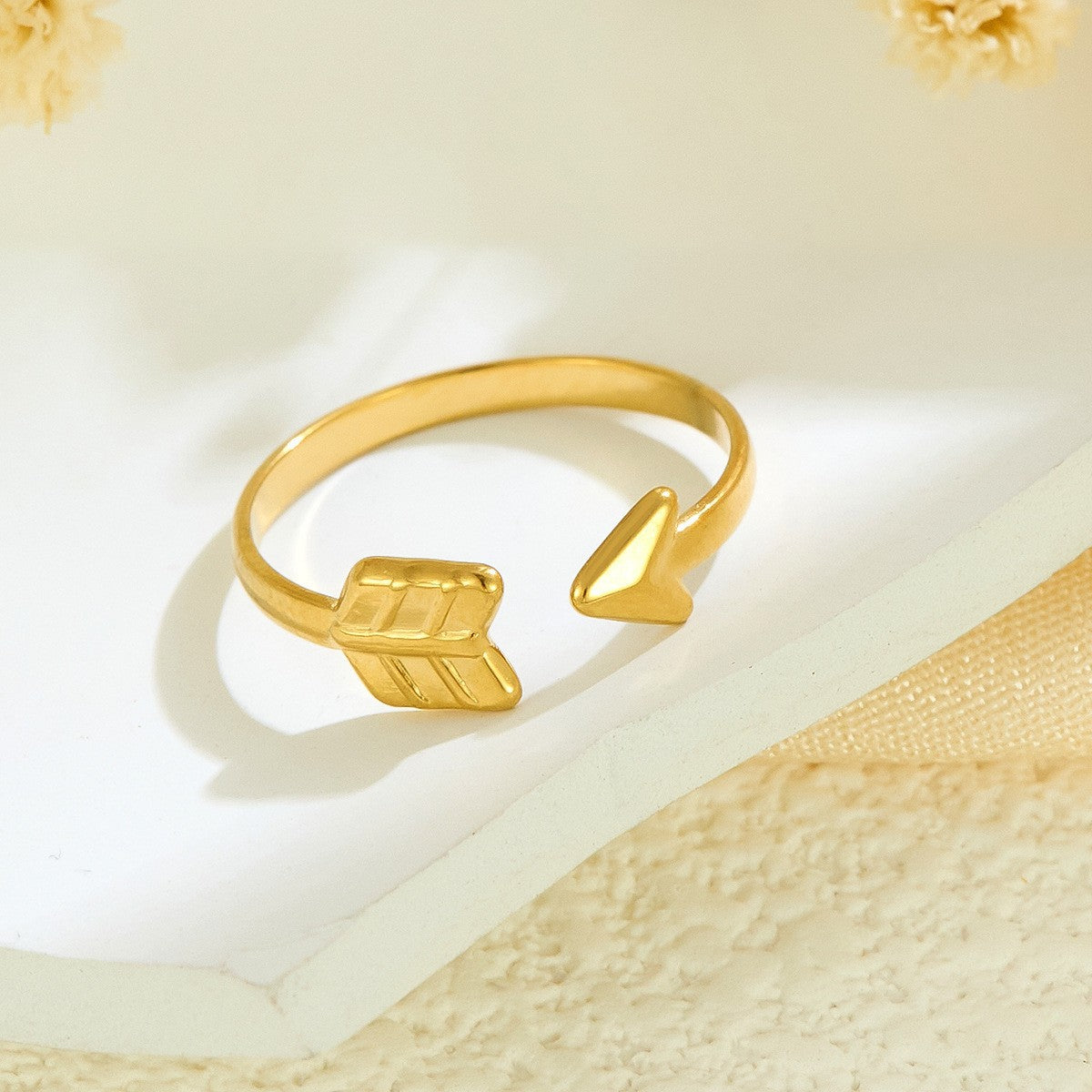 Stainless Steel Irregular Line Love Heart-shaped High-grade Ring