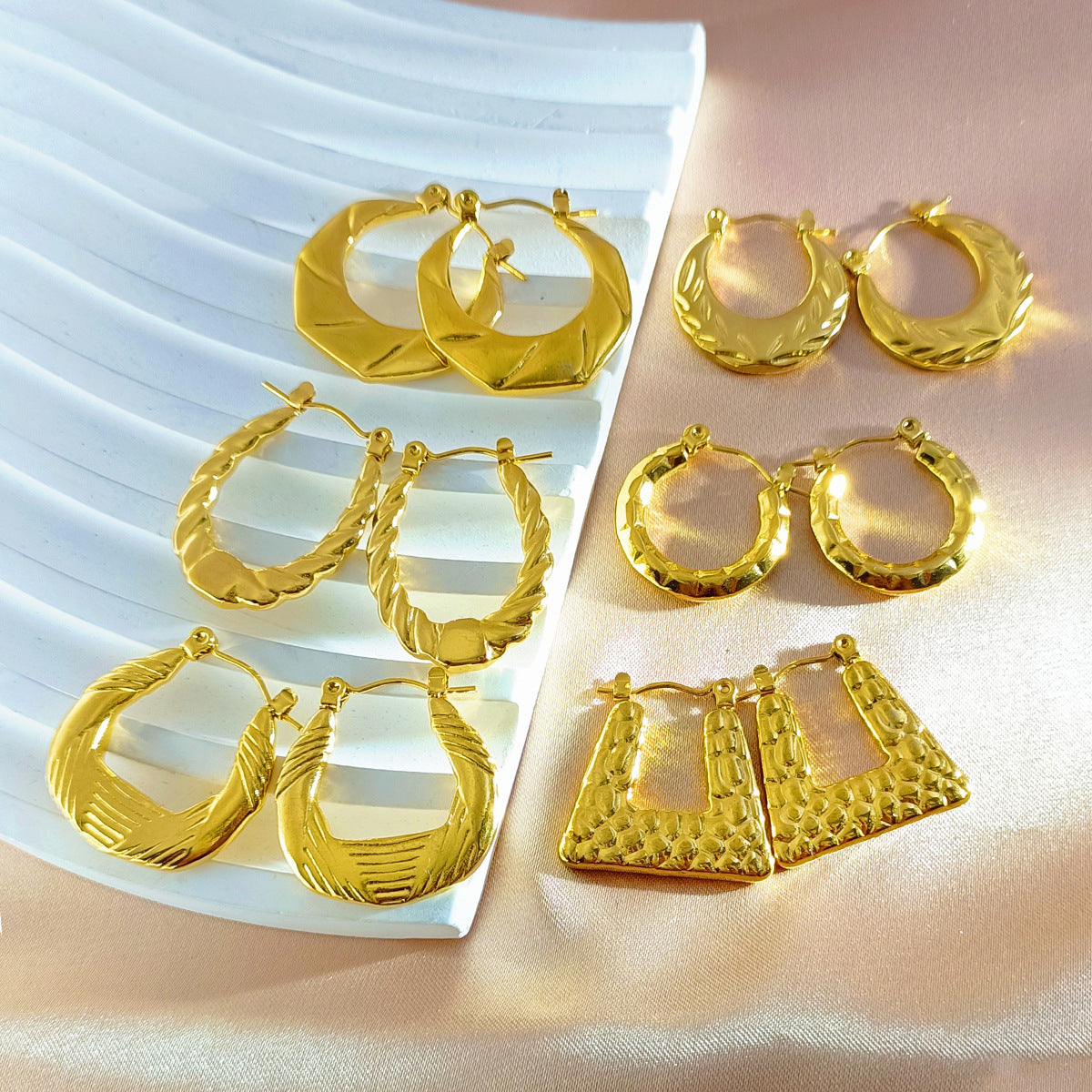 High-grade Light Luxury Ear Clip Electroplated Earrings