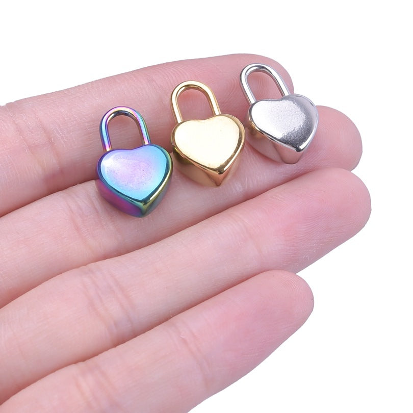 Stainless Steel Sier Gold Lock Titanium Pendants