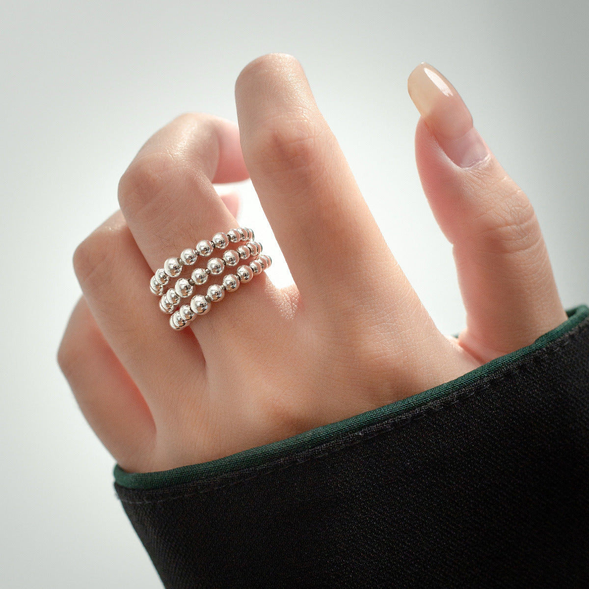 Women's & Men's Korean Style Simple Hollow Ball Fashion Rings