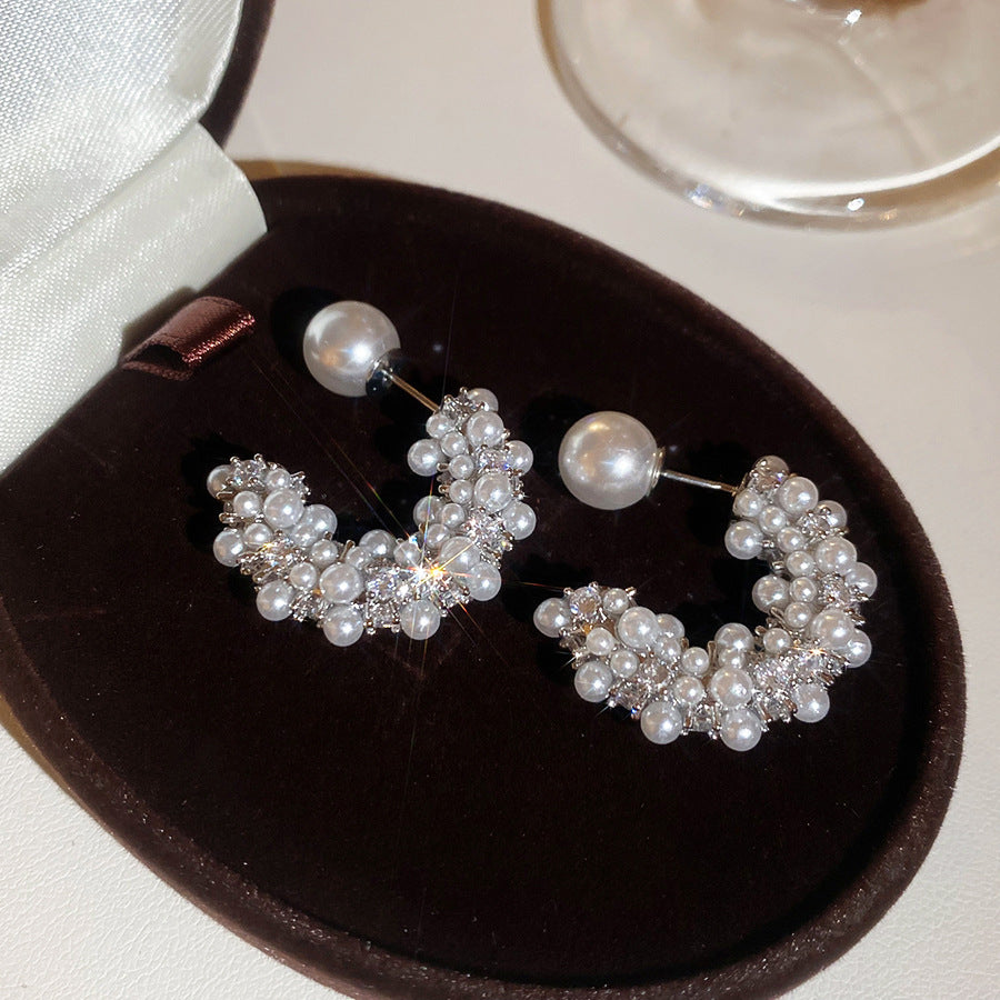 Women's Needle Zircon Bow Water Drop Tassel Simple Fashion Stud Earrings