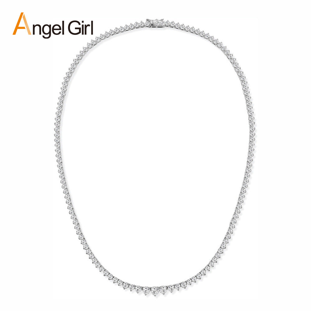 Beautiful Popular Gradient Zircon Tennis Fashion Necklace