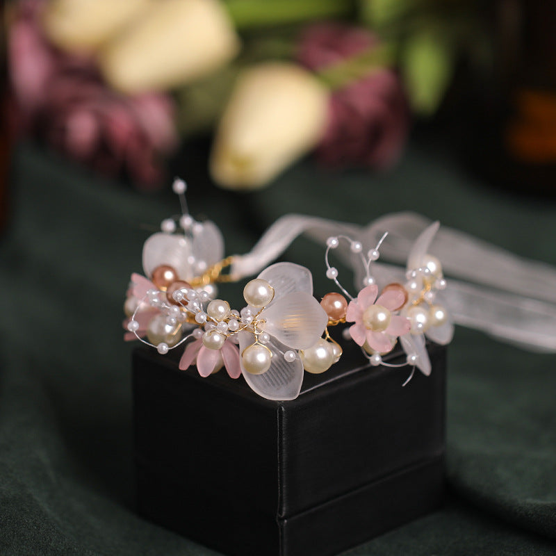 Wedding Wrist Flower Bride Fairy Pearl Mori Style Bridesmaid Sisters Bracelets