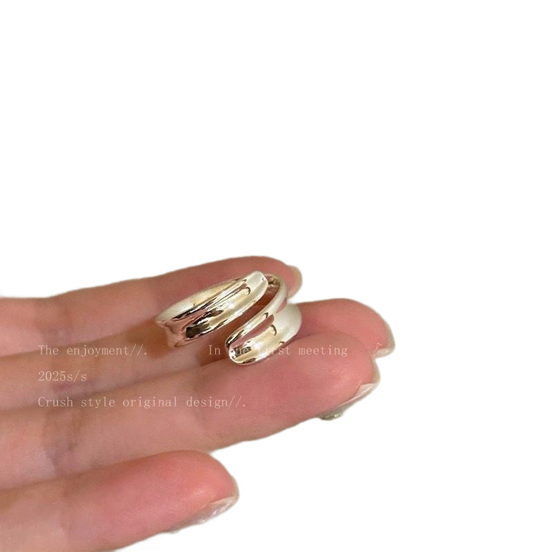 Women's Simple Open-end Pearl Niche Design Light Luxury Advanced Index Finger Rings