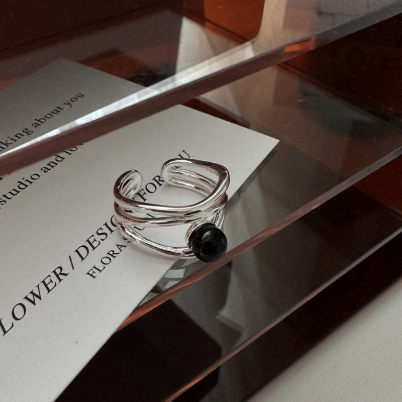 Women's Sier Simple Light Luxury High-grade Index Finger Open Rings