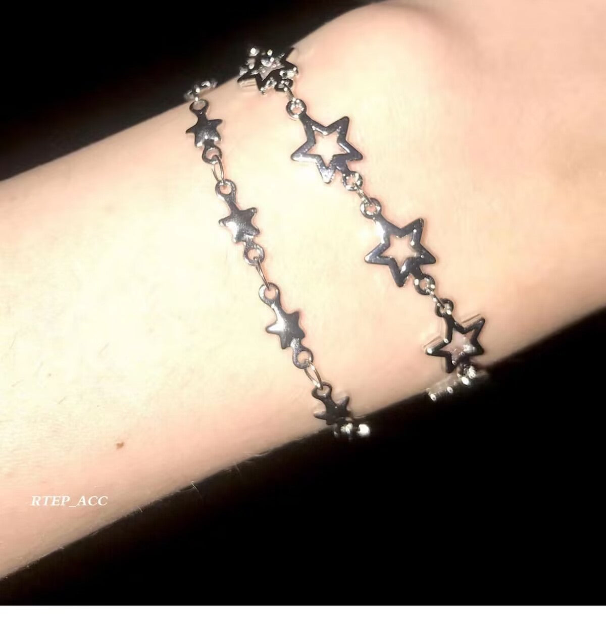 Star Chain Hot Stainless Steel Hollow Pentagram Fashionable Bracelets