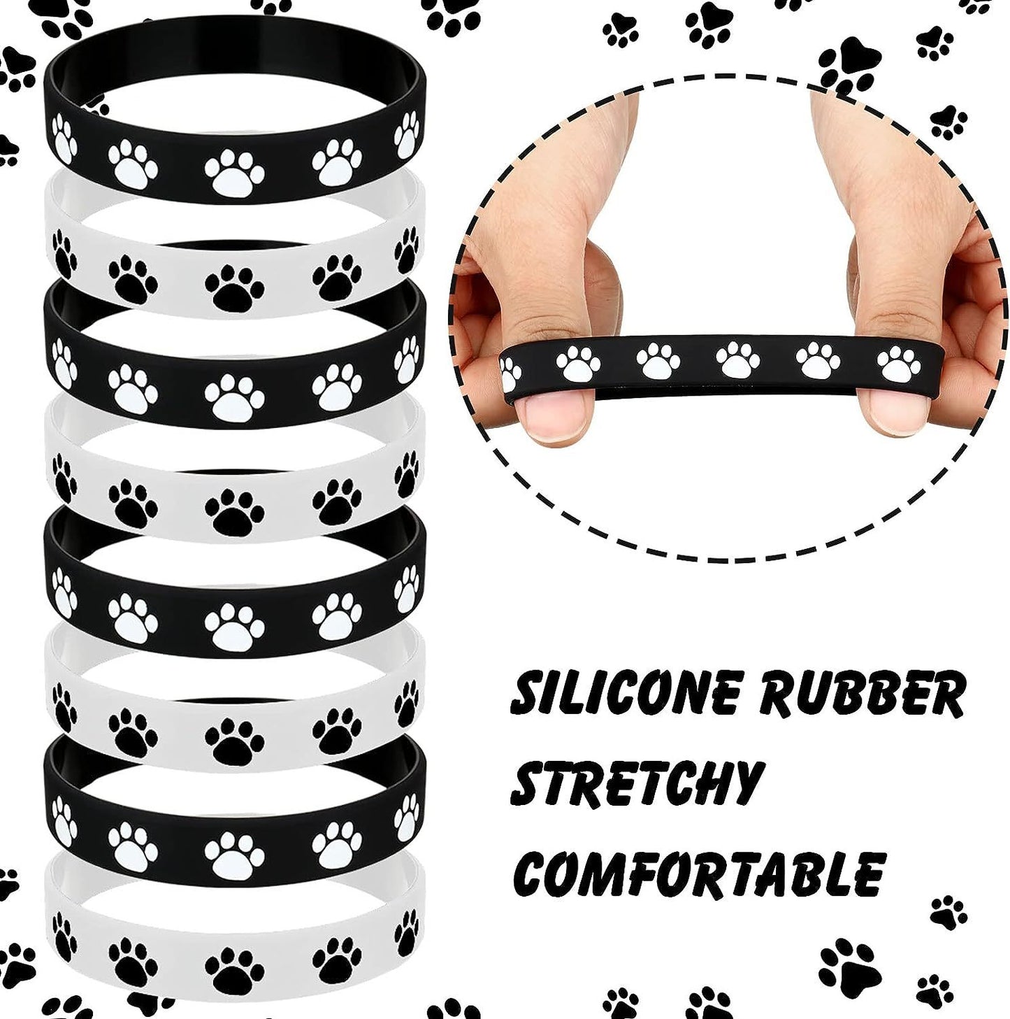 Caring Animal Festival Theme Party Event Rubber Printing Cute Cat Bracelets