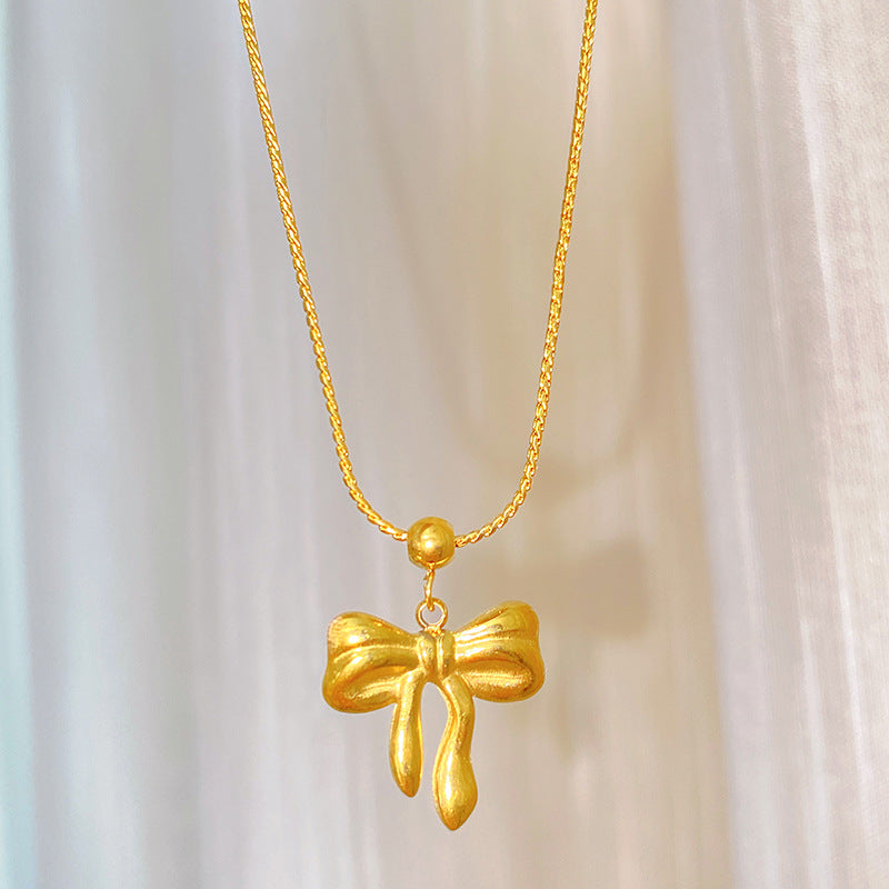 Steel Cold Wind Temperamental Tassels Butterfly Fashion High Necklace