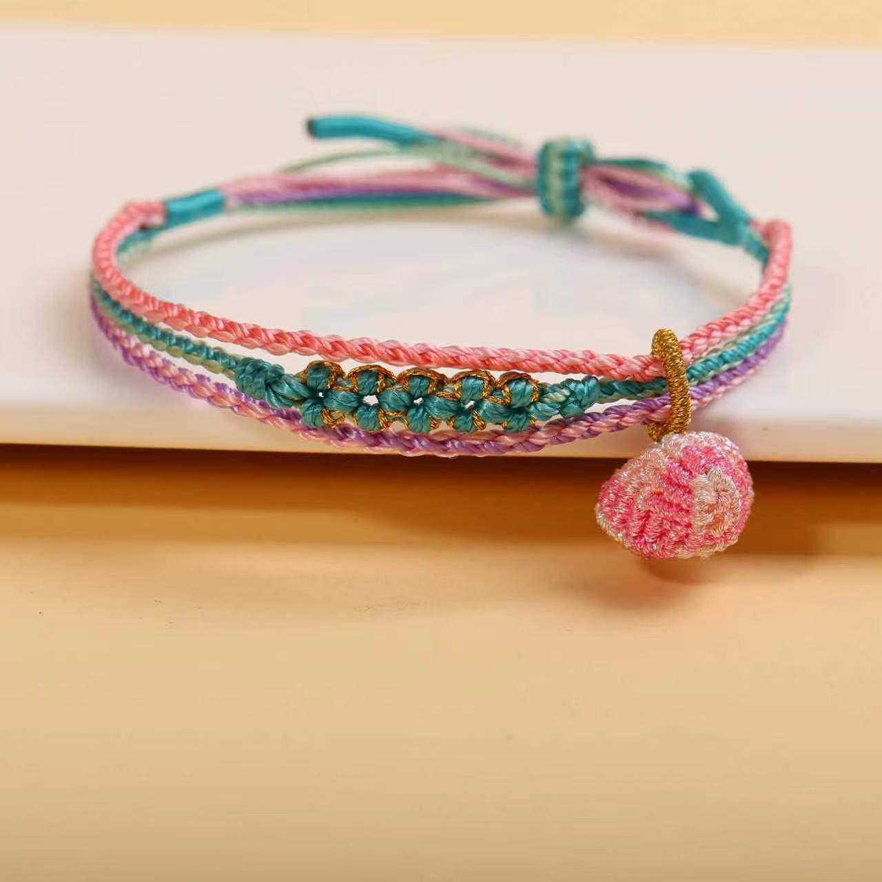 Dragon Boat Festival Colorful Rope Small Red Hand-woven Tiger Head Bracelet
