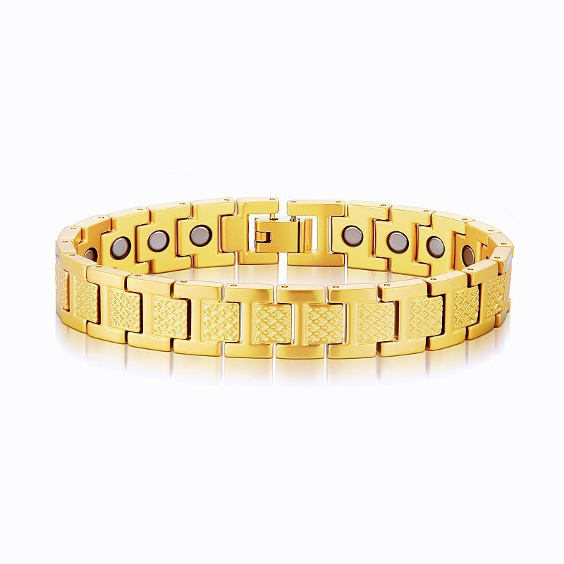 Durable Men's Adjustable Stainless Steel Crocodile Bracelet