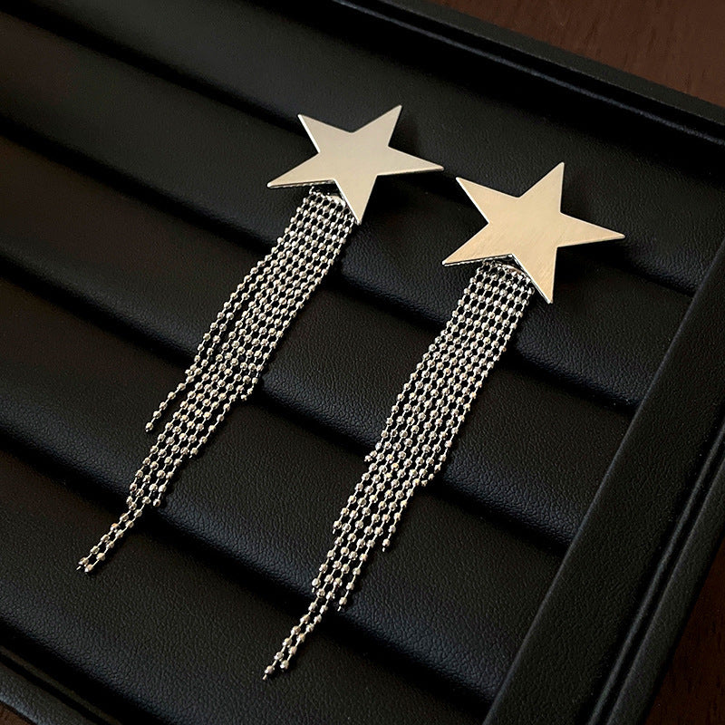 Cheese Pleated Fashionable Casual Style Ear Hook Earrings