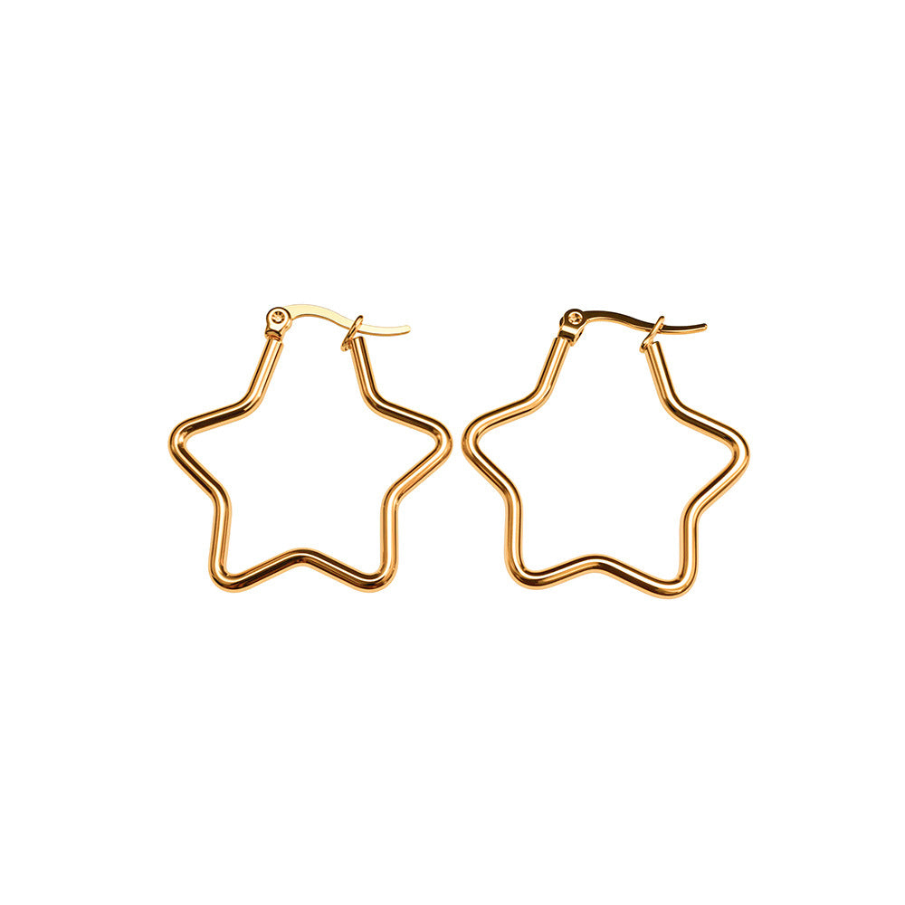 Women's Fashionable Stainless Steel Simple Titanium Bath Ear Buckle