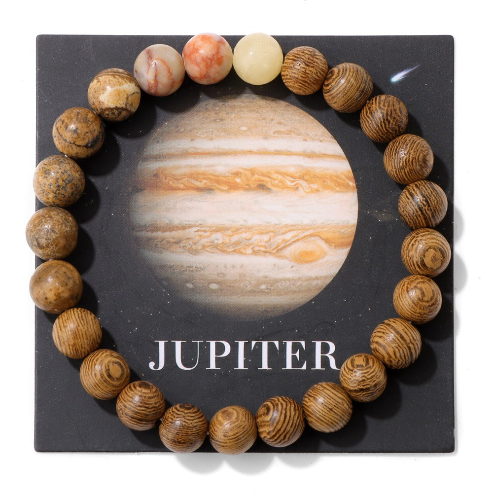 Women's & Men's Planets Of The Solar System Natural Stone Bracelets