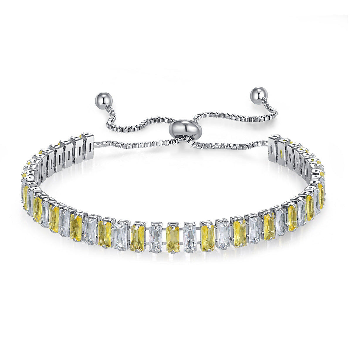 Pretty Female White Gold Plated Zircon Bracelets