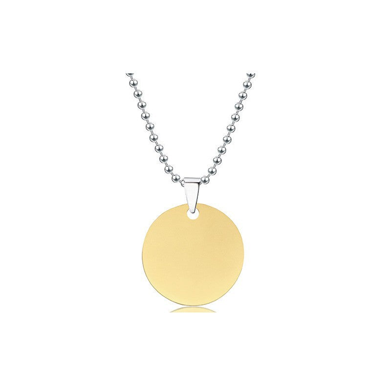 Laser Color Printing Material Holiday Gift Lettering Stainless Necklace