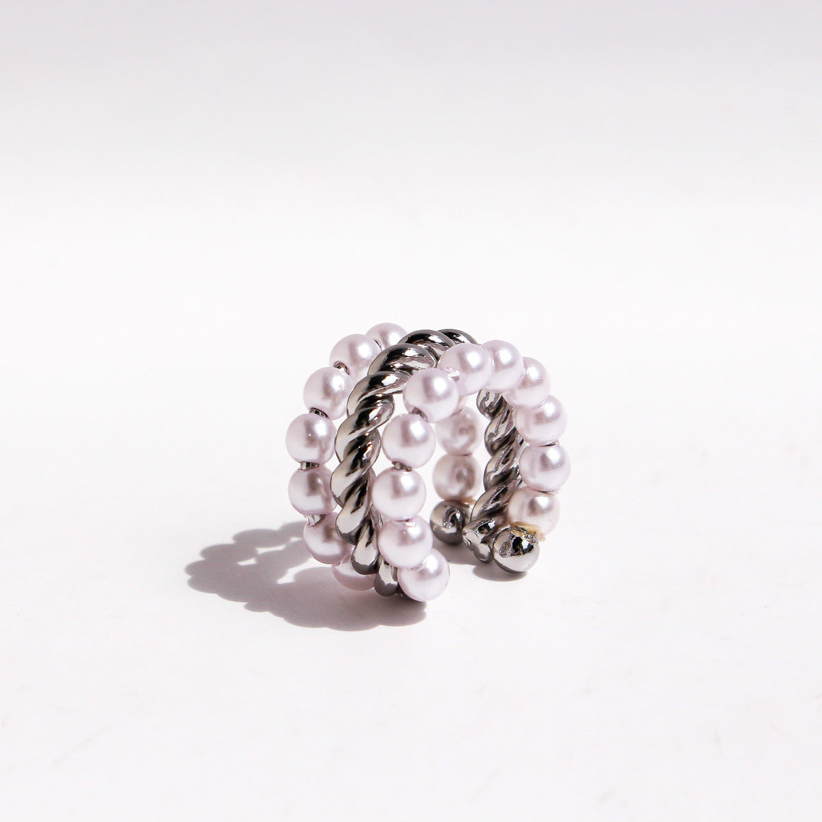 Shaped Pearl Ear Bone Clip Elegant Stud Earrings