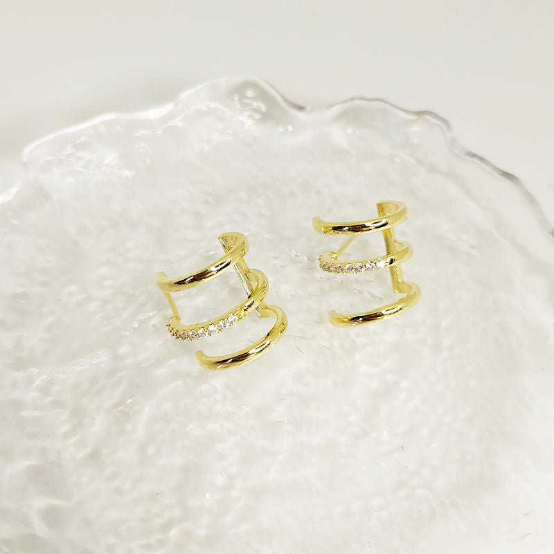 Women's Gold Light Luxury Paw Small Cold Earrings