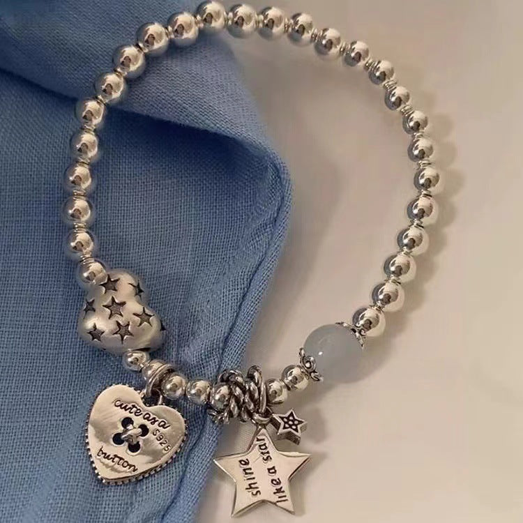 Weightlessness Heartbeat Sweet Cool Style Love Star Beaded Niche Unique Bracelet