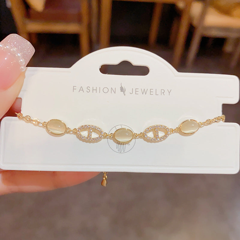 Opal Oval Simple Light Luxury High Sense Bracelets