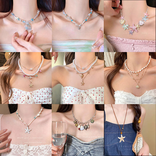 Women's Style Starfish Shell Clavicle Chain Suitable For Summer Necklaces
