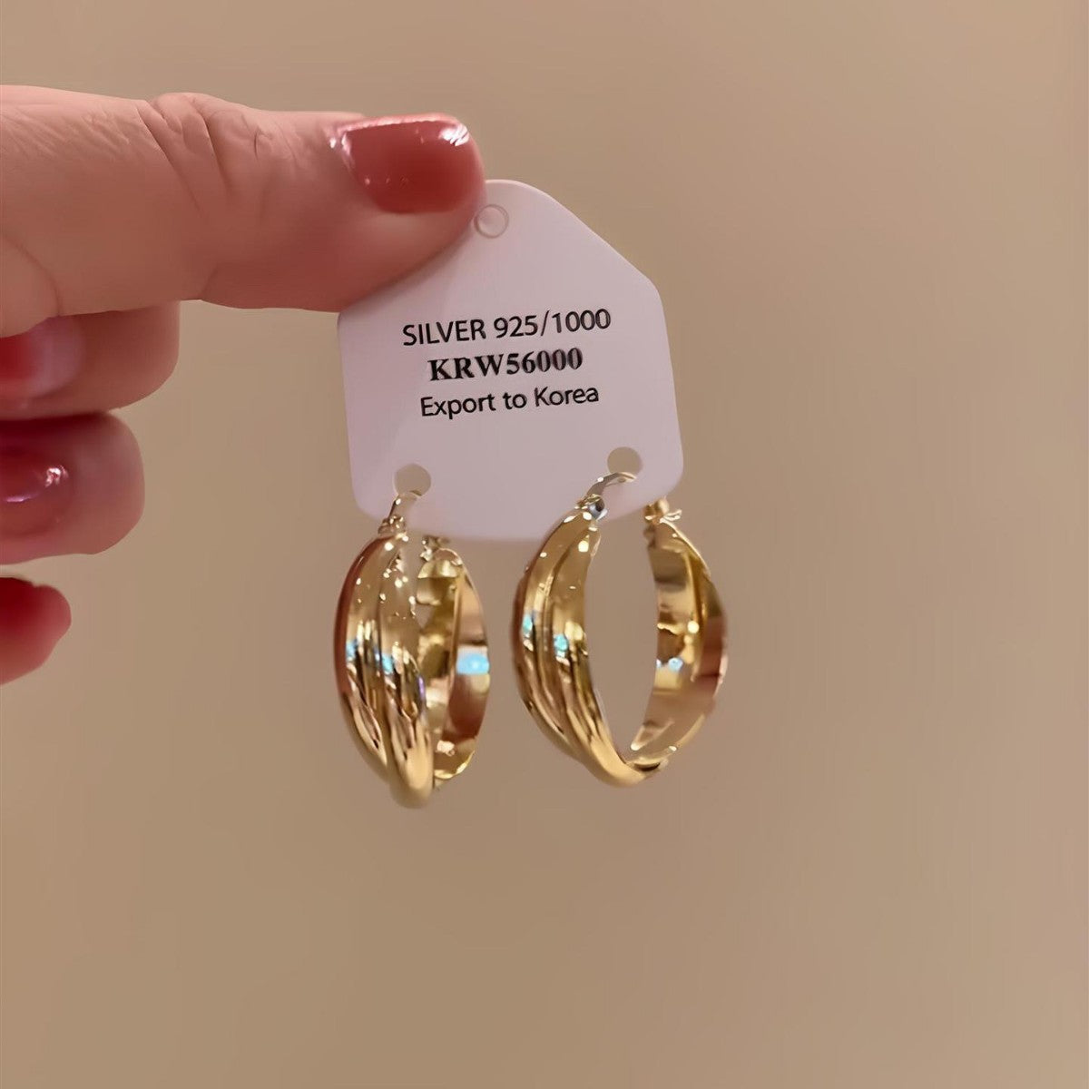 Metal Cross Double Female High Sense Light Earrings