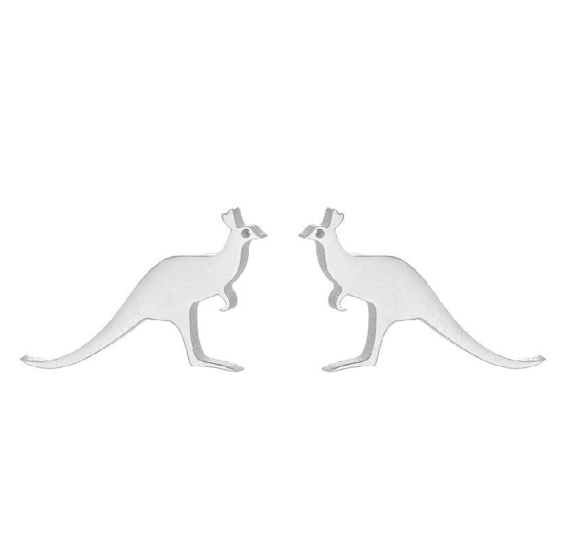 Niche Asymmetric Dog Eating Moon Christmas Deer Snowflake Ear Earrings