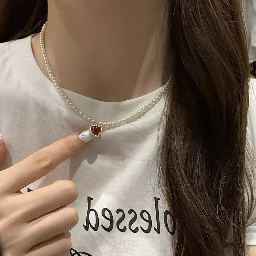 Merman Language Stylish Retro Minimalism Red Necklaces