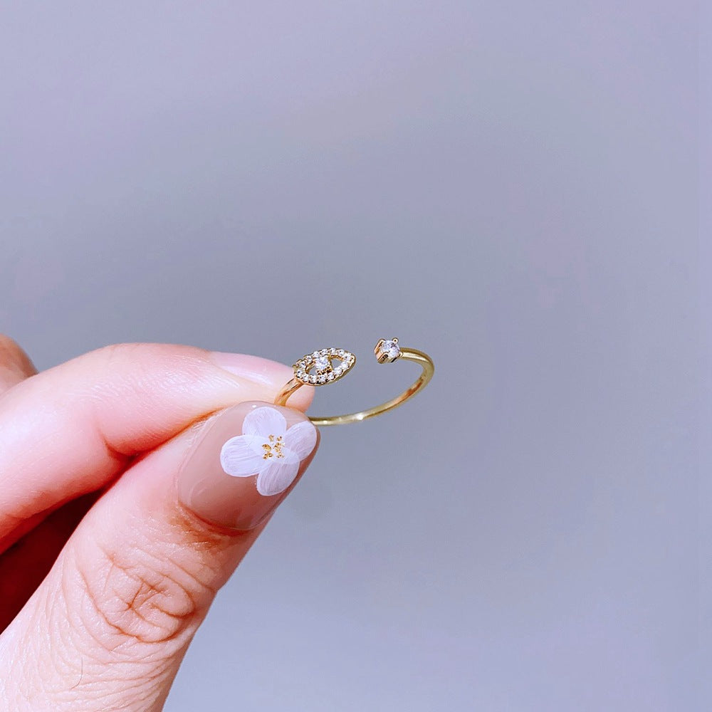Light Luxury Minority Design Colorful Gemstone Rings