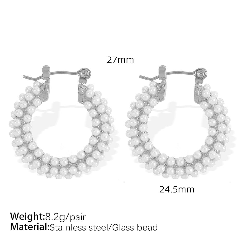Women's Rhinestone Ear Special Interest Light Luxury Fashion Stainless Earrings