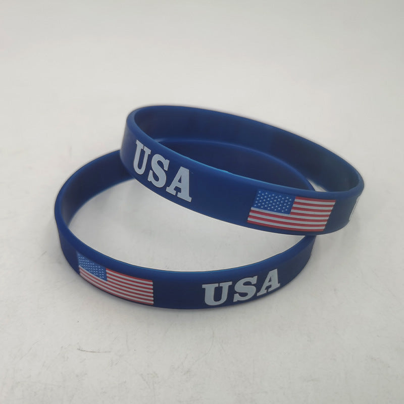 World Cup Peripheral Sports Silicone Canada Flag Cheer Football Wrist Bracelets