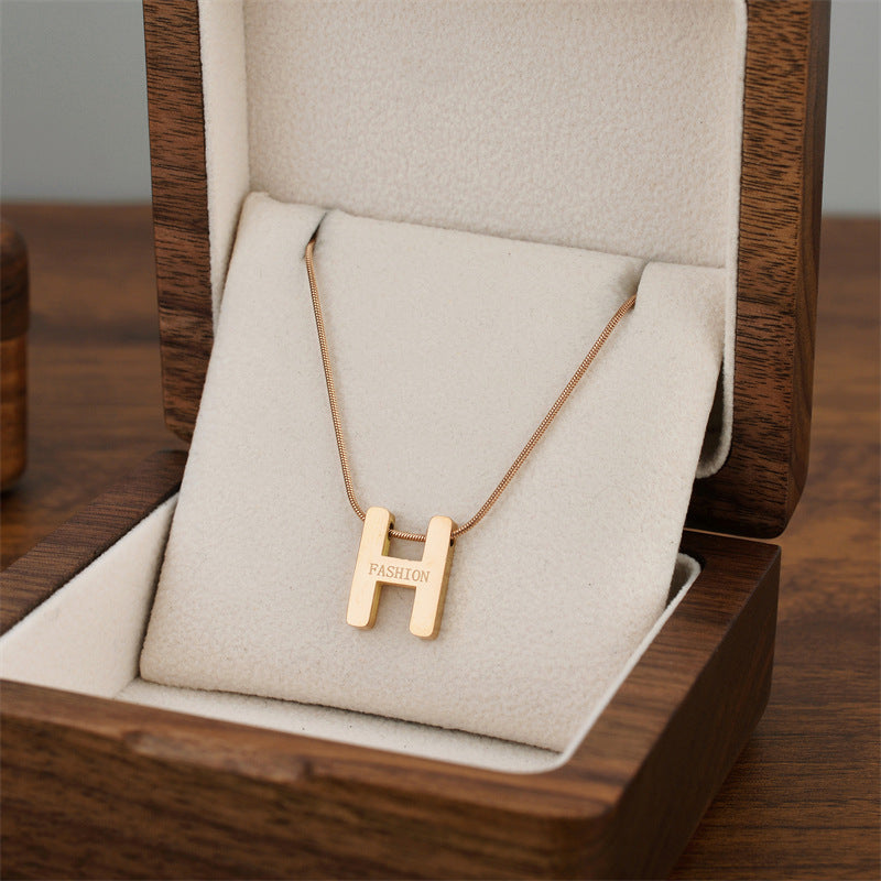 Titanium Steel Female Niche Simple Temperament Clavicle Pendants