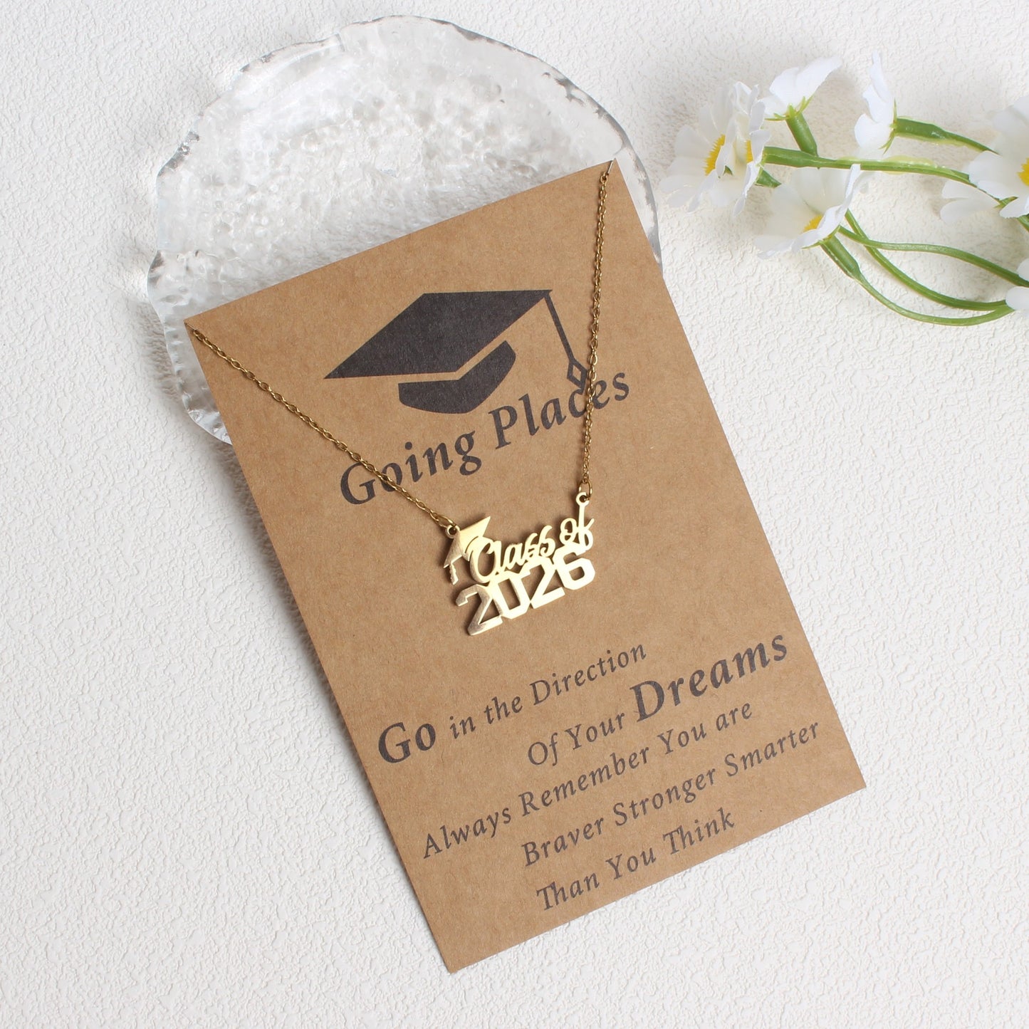 Creative Graduation Commemorative Gift Stainless Steel Frosted Dr. Jin Necklace